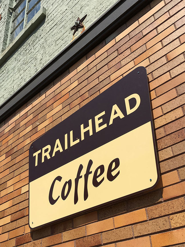 Trailhead Coffee sign, Newport, Ky